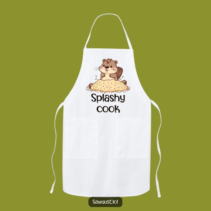 Funny Beaver Splash Apron: Cook with Playfulness, Woodland Character Gear