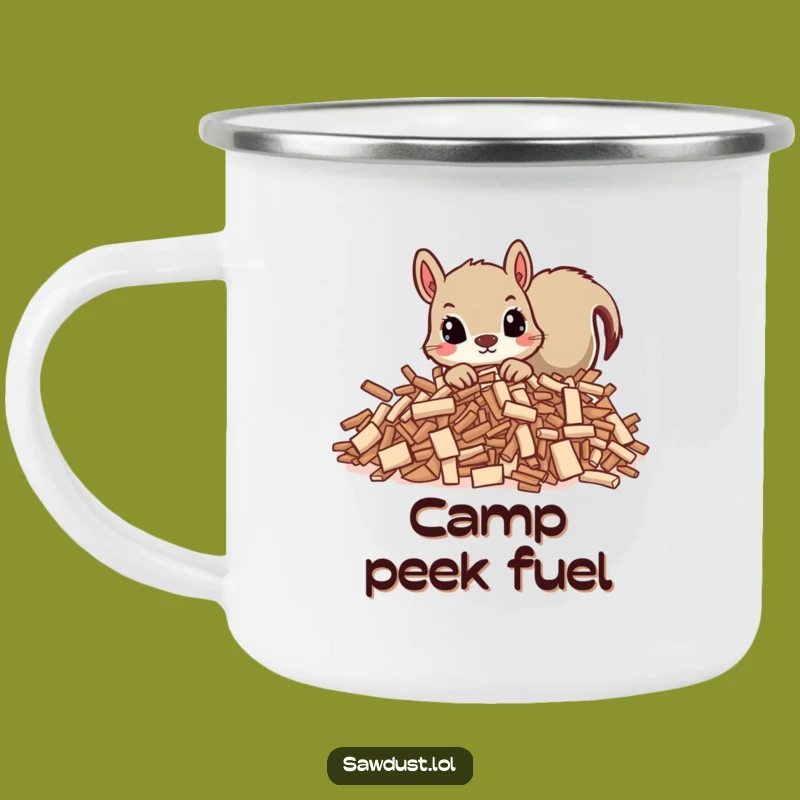 Funny Squirrel Peek Camping Mug: Adventure with a Curious Character