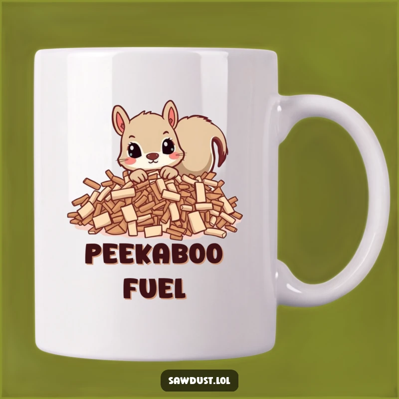 Funny Squirrel Peek Mug: A Curious Character Makes a Great Funny Gift