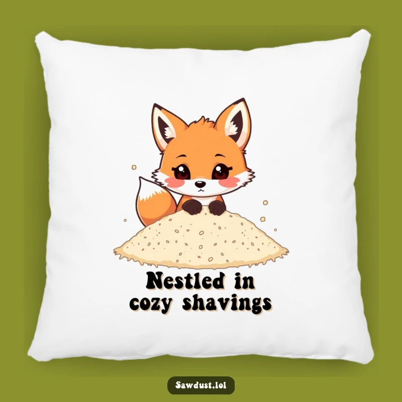 Funny Fox Peeking Sawdust Pillow: Cozy Cartoon Cushion, Adorable Gift