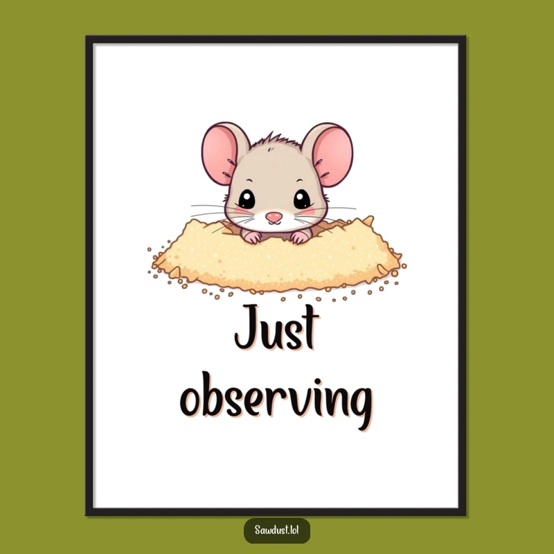 Funny Mouse Poster: Peek-a-Boo Art, Perfect Humorous Decor Gift!