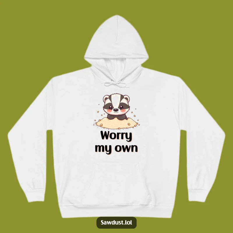 Funny Badger Sawdust Hoodie: Cozy Comfort with Woodland Charm