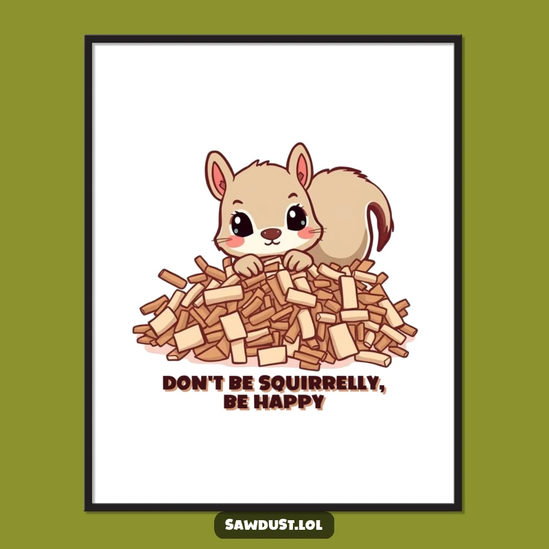 Free Printable Squirrel Wall Art: Curious Peeking Critter, Funny Downloadable & Print at Home