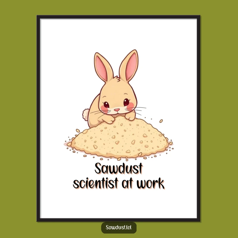 Funny Free Printable Wall Art: Curious Rabbit Digging, Hilarious Downloadable Art for Your Home Decor