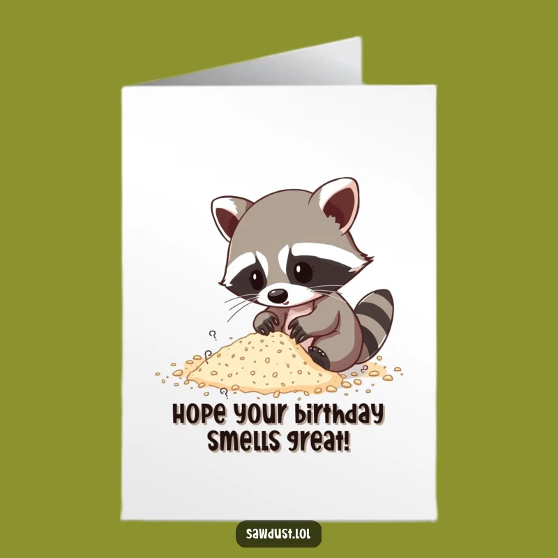 Free Printable Raccoon Birthday Card - Funny Downloadable Gift for a Sneaky Celebration