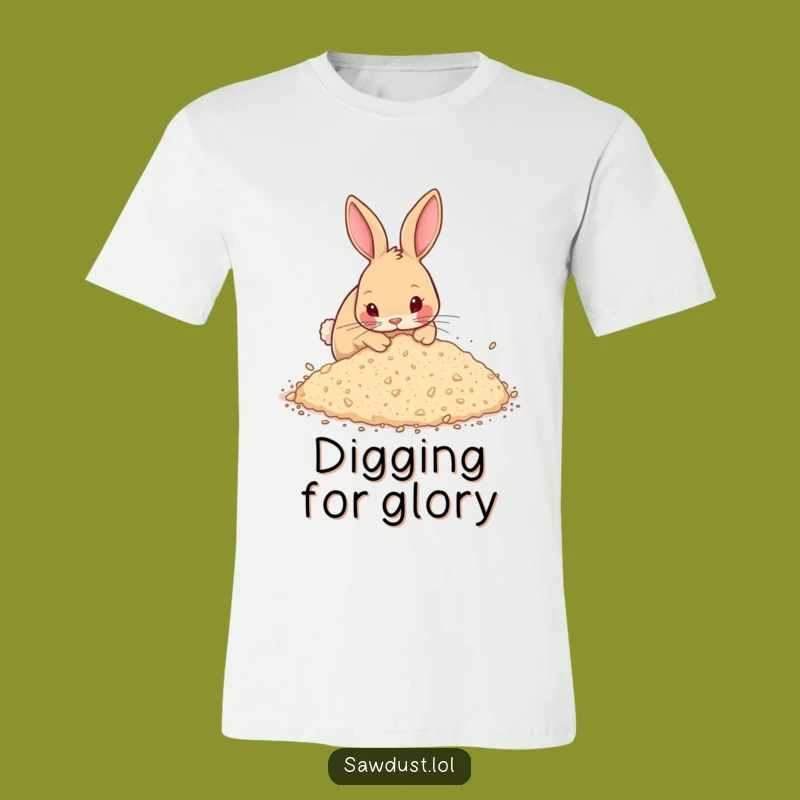 Funny Rabbit T-Shirt: Energetic Digging Design, Perfect Humorous Gift!